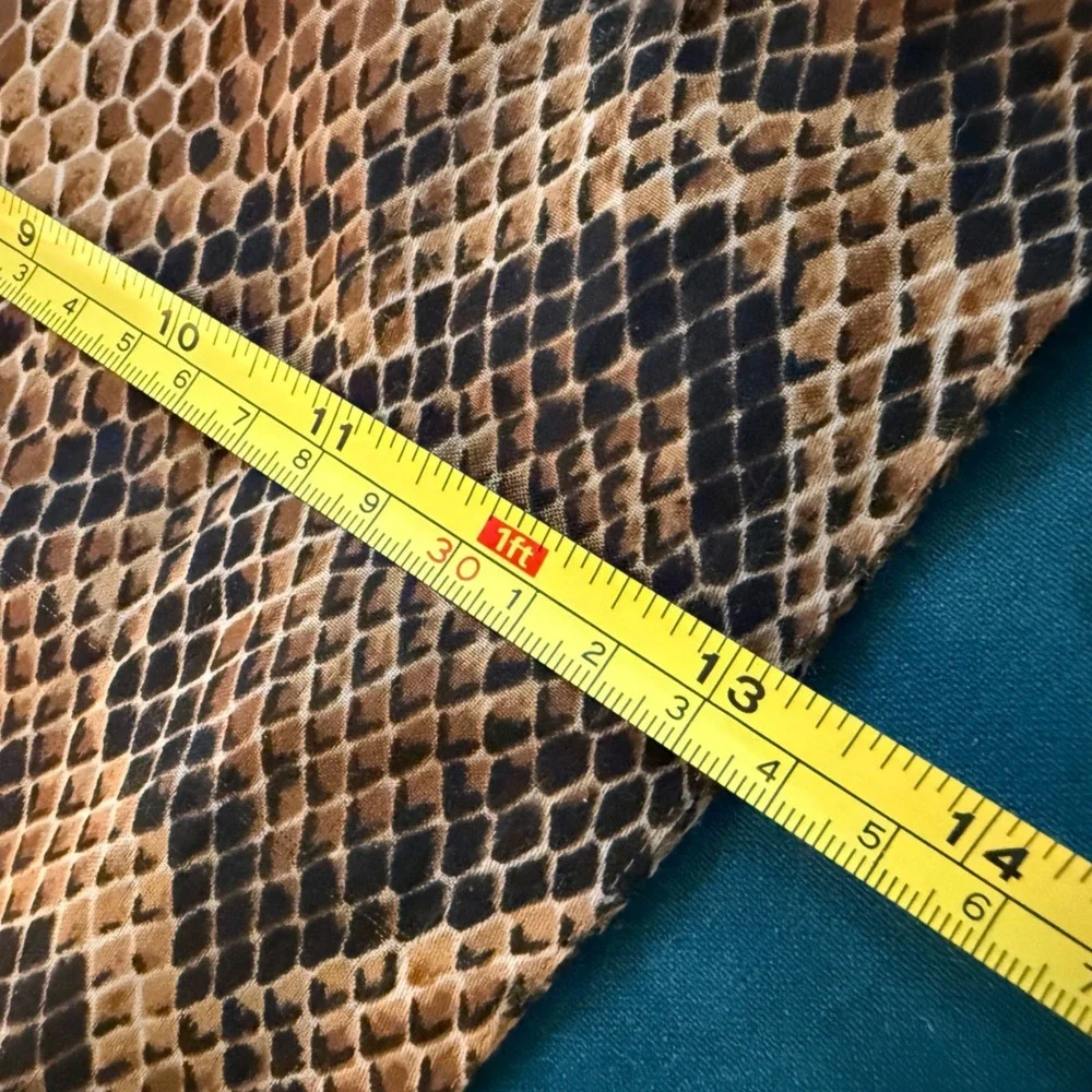 Animal Print Scarf Set Leopard Snakeskin Brown Tan Lightweight‎ Oblong 2 Piece